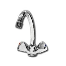 AQUA PRIMA Κλασσική Μπαταρία Νεροχύτη Μίας Οπής Με Ρουξούνι 20cm Τ. Germany Σειρά Arosa LGE 2065-9